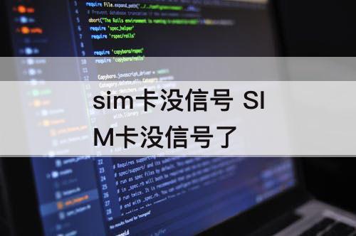 sim卡没信号 SIM卡没信号了