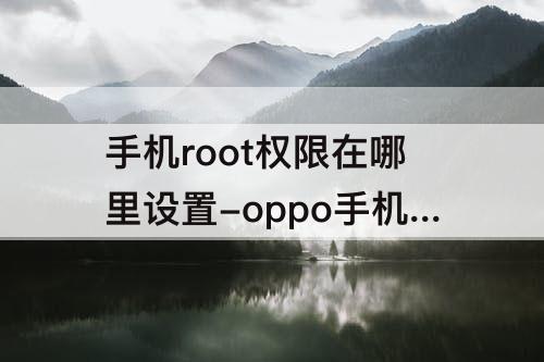 手机root权限在哪里设置-oppo手机root权限在哪里设置
