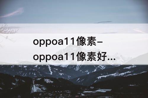 oppoa11像素-oppoa11像素好吗