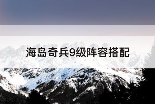 海岛奇兵9级阵容搭配