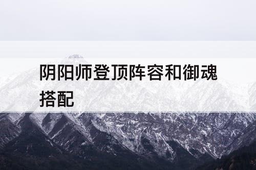 阴阳师登顶阵容和御魂搭配