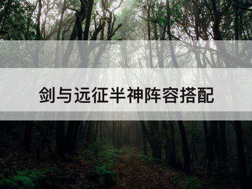 剑与远征半神阵容搭配