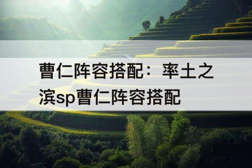 曹仁阵容搭配：率土之滨sp曹仁阵容搭配