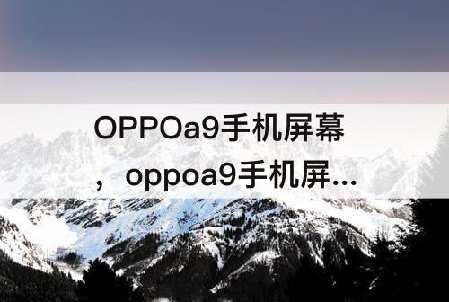 OPPOa9手机屏幕，oppoa9手机屏幕太暗