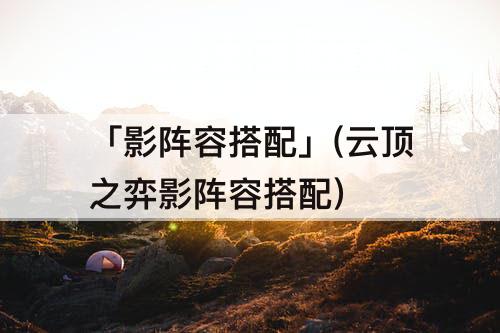 「影阵容搭配」(云顶之弈影阵容搭配)