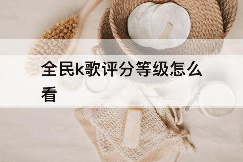 全民k歌评分等级怎么看