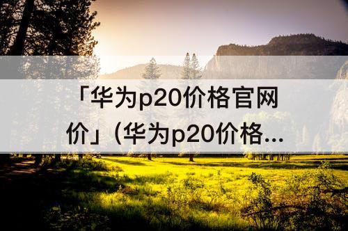 「华为p20价格官网价」(华为p20价格官网价格)
