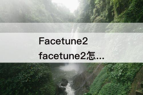 Facetune2 facetune2怎么删除