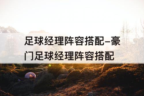 足球经理阵容搭配-豪门足球经理阵容搭配