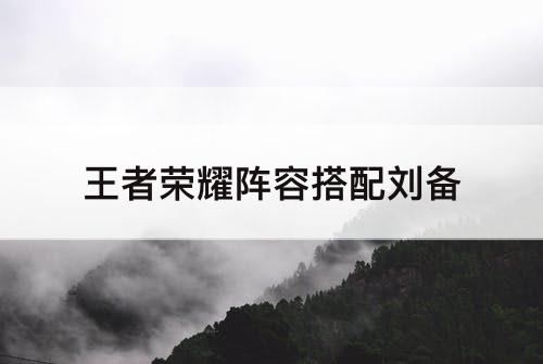 王者荣耀阵容搭配刘备