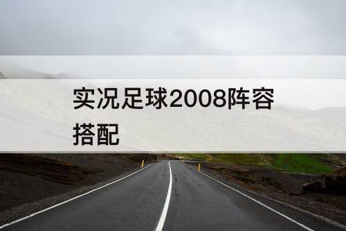 实况足球2008阵容搭配
