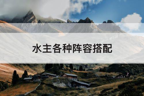 水主各种阵容搭配