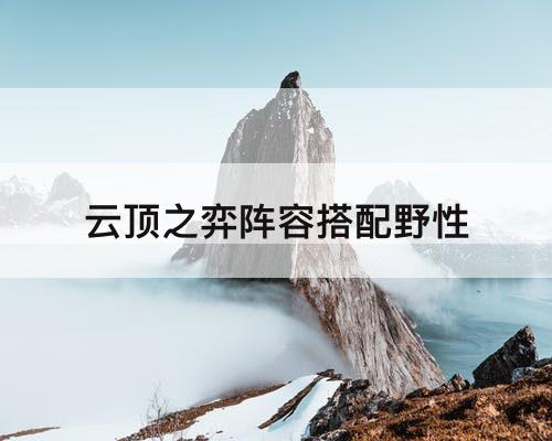云顶之弈阵容搭配野性