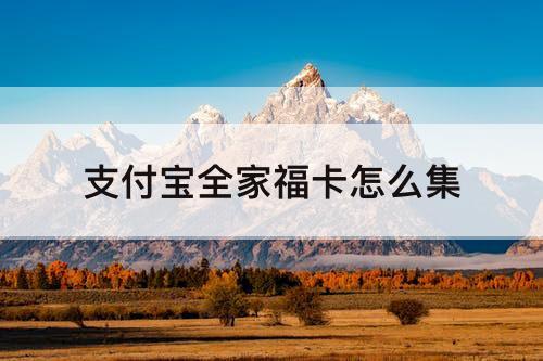 支付宝全家福卡怎么集