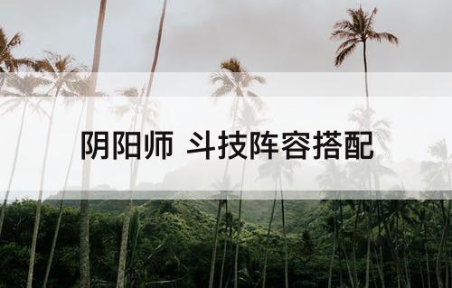 阴阳师 斗技阵容搭配