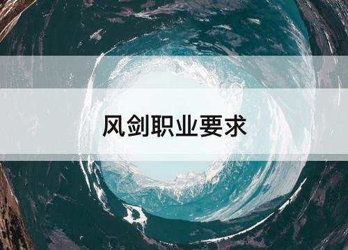 风剑职业要求