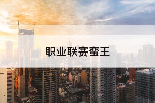 职业联赛蛮王