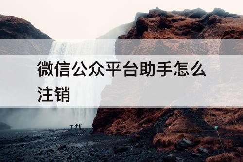 微信公众平台助手怎么注销