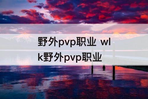 野外pvp职业 wlk野外pvp职业