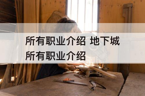 所有职业介绍 地下城所有职业介绍
