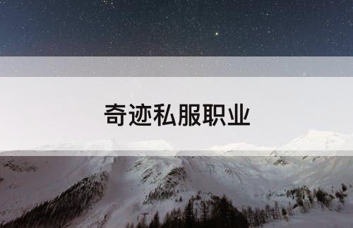 奇迹私服职业