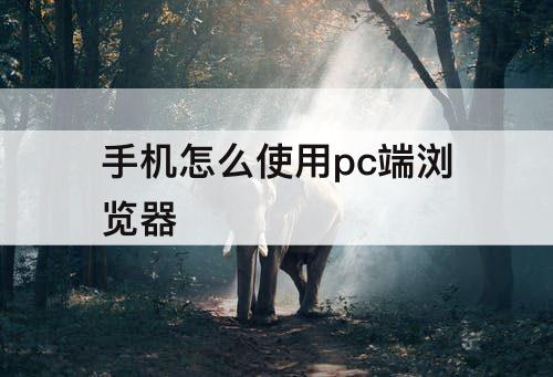 手机怎么使用pc端浏览器