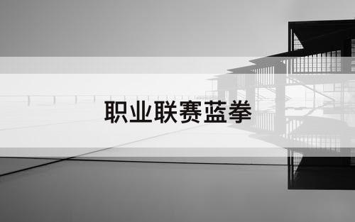 职业联赛蓝拳