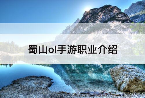 蜀山ol手游职业介绍