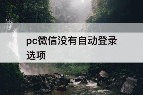 pc微信没有自动登录选项