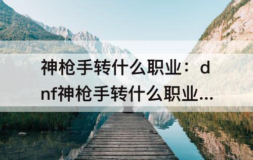神枪手转什么职业：dnf神枪手转什么职业刷图快