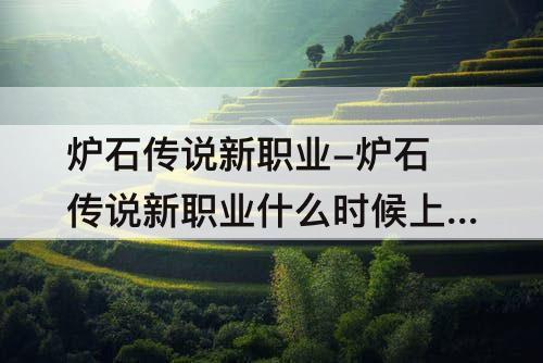 炉石传说新职业-炉石传说新职业什么时候上线
