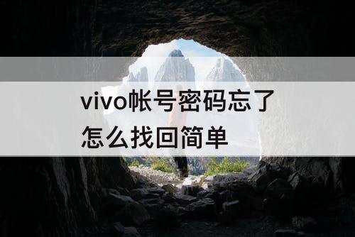 vivo帐号密码忘了怎么找回简单