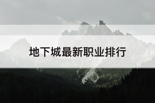 地下城最新职业排行