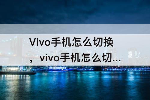 Vivo手机怎么切换，vivo手机怎么切换输入法背景