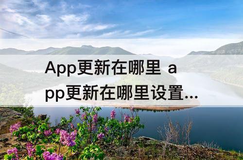 App更新在哪里 app更新在哪里设置 安卓