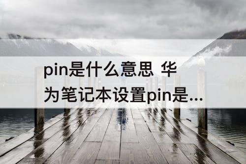 pin是什么意思 华为笔记本设置pin是什么意思