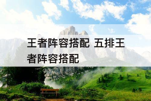 王者阵容搭配 五排王者阵容搭配