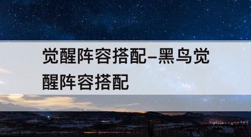 觉醒阵容搭配-黑鸟觉醒阵容搭配