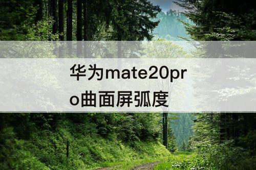 华为mate20pro曲面屏弧度