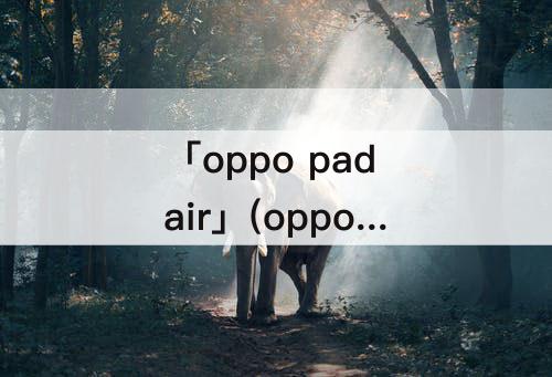 「oppo pad air」(oppo pad air平板参数)