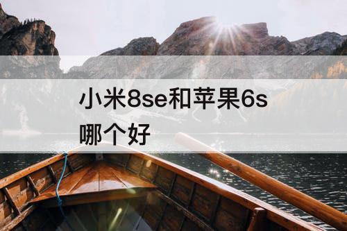 小米8se和苹果6s哪个好