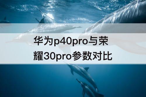 华为p40pro与荣耀30pro参数对比